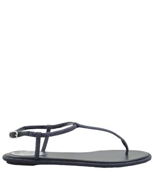 Rene Caovilla Rene Caovilla Diana Crystal Flat Sandals - Multicolor