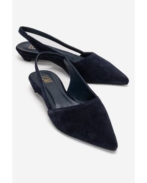 Forever & Always Shoes Berlina Leather Slingback Pump - Blue