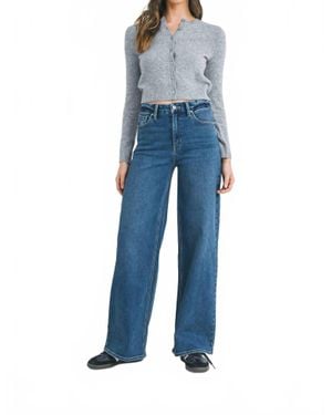 Jbd. High Rise Palazzo Wide Leg Jeans - Blue