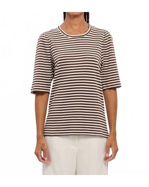 Munthe Jikolaz Striped Tee - White