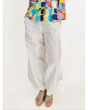 Noen Crinkle Flow Straight Leg Pants - White