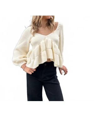 Storia Timeless Ruffle Sweater - Blue