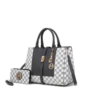 MKF Yuliana Circular Print Satchel Bag With Wallet - Pink