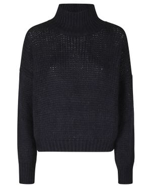 Roberto Collina High-Neck Baby Alpaca-Blend Sweater - Black