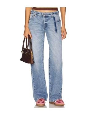 Abrand Jeans 99 Baggy Belt Jeans - Blue