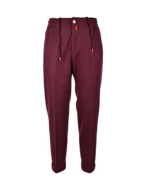 Kiton Pants Cashmere - Red