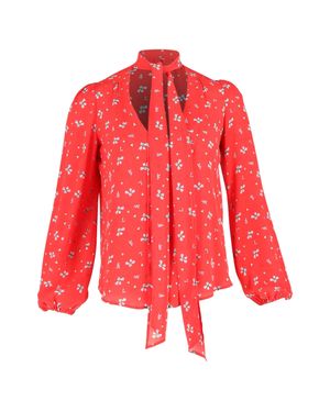 RIXO London Printed Blouse - Red