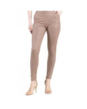 Clara Sunwoo Liquid Leather Pull On Pant - Natural