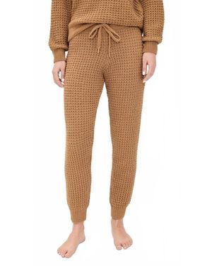 Pj Salvage Chenille Cozy Waffle Pant - Natural
