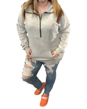 Michelle Mae Halfzip Jacket - Natural