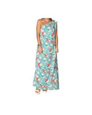 BuddyLove Goddess One Shoulder Maxi Dress - Blue