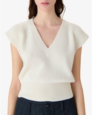 IRO Ludovica V Neck Sweater - White