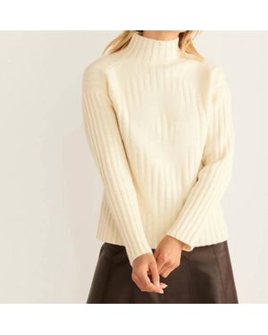 Pendleton Oversized Mock Neck Sweater - Natural