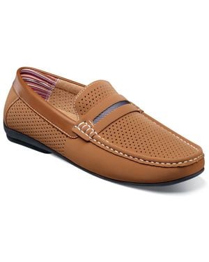 Stacy Adams Corby Leather Loafers Moccasins - Brown