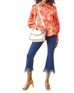 Coco + Carmen Button-Down Printed Blouse - Multicolor