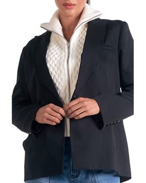 Elan Blazer Sweater - Blue