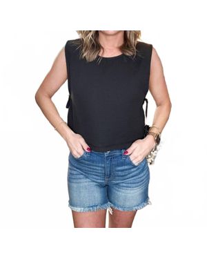 Zenana Lightweight Tie Side Top - Blue