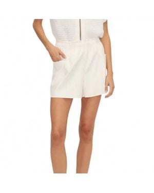 Melissa Nepton Vegan Leather Shorts - White