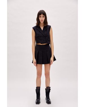 Pcfg Cotton Pleated Skirt - Black