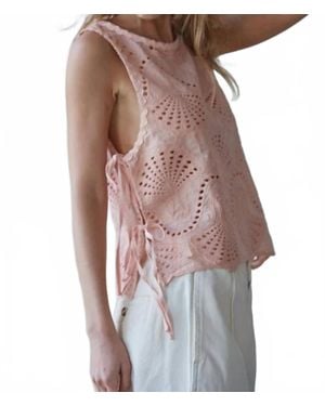 By Together Lowen Eyelet Top - Pink