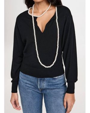 Zimmermann Crush Necklace Sweater - Black