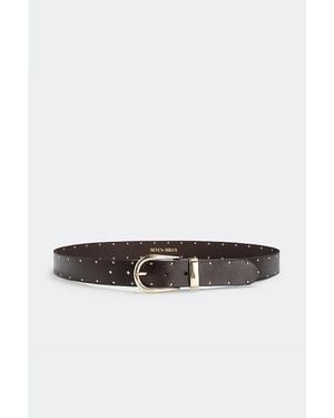 Seven Hills Westside Studded Belt - White
