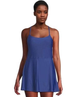 Sunsets Naomi Swim Dress Stretch Adjustable Strap Gbo2187 - Blue