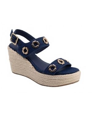 KOKO + PALENKI Echo Wedge Sandal - Blue