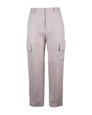 Eleventy Linen Cargo Pants - Gray