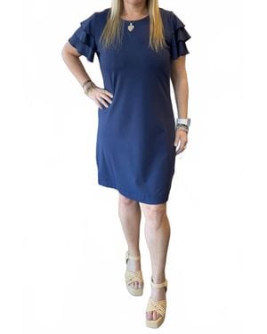 Lulu-B Cha Cha Sleeve Dress - Blue