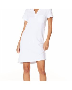 Bobi Collar Polo Dress - White