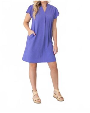 Southern Grace Nicole Mini Dress - Blue