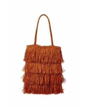 Sarah Stewart Sasha Fringe Tote Bag - Orange
