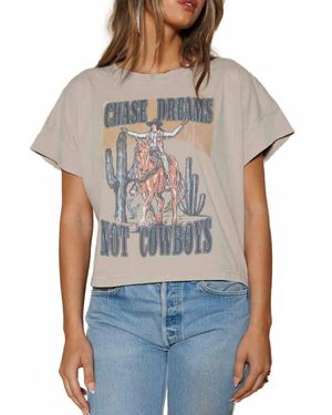 All of Us Chase Dreams Crop Top - Blue
