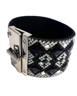 Jacqueline Kent Starry Night Diamond Crystal Cuff Bracelet - Black