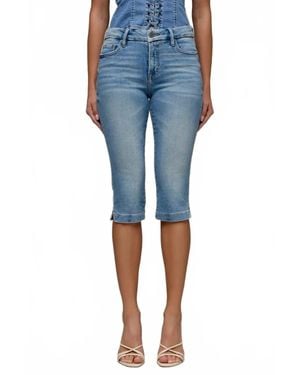 Hidden Jeans Mid Rise Skinny Capri Jean - Blue
