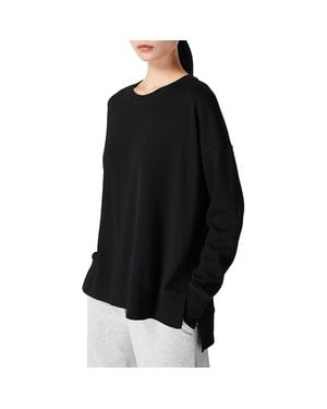 Sweaty Betty Cotton Blend Crewneck Sweatshirt - Black