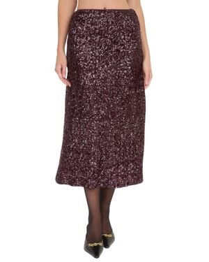 Moon River Sequin Midi Skirt - Red