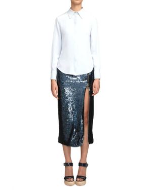 Brandon Maxwell Spence Button Down - White