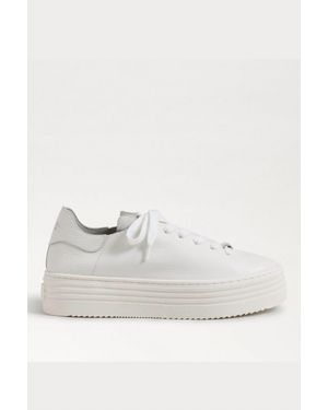 Sam Edelman Pippy Lace Up Platform Sneaker - White