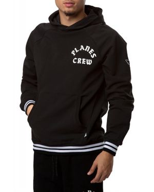 PAPER PLANES Crew Hoodie Top - Black