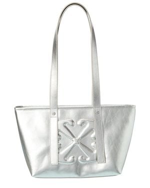 Off-White c/o Virgil Abloh East West Small Denim & Leather Tote in
