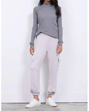 Lamade Andre Long Sleeve Snap Turtleneck Top - Gray