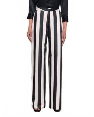 L'Agence Livvy Satin Straight-Leg Trouser - Black