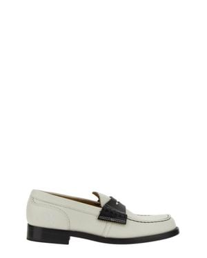 COLLEGE Leather Loafer - White