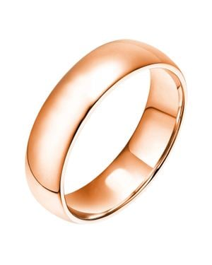 Donatello Gian Rose-Tone 925 Sterling Thick 6Mm Wedding Band - Blue