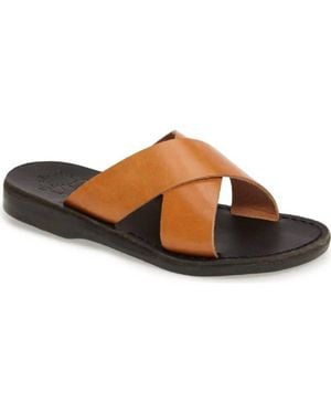 Jerusalem Sandals Elan Slide Sandal - Brown