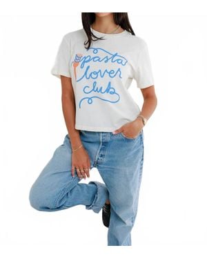 Sunny Somewhere Pasta Lover Club Everyday Tee - Blue