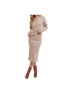 Bluivy Perfect Hoodie And Skirt Set - Natural