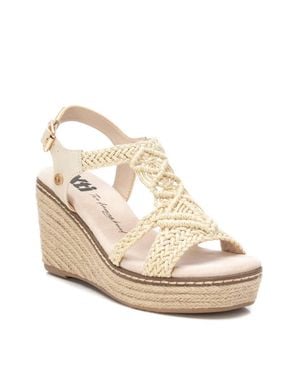 Xti Braided Wedge Sandals - Metallic